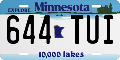 MN license plate 644TUI