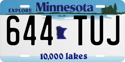 MN license plate 644TUJ