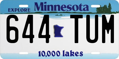 MN license plate 644TUM