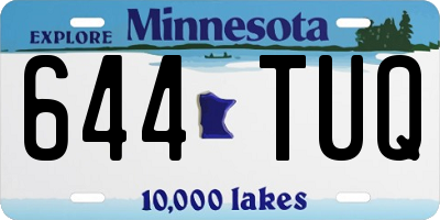 MN license plate 644TUQ