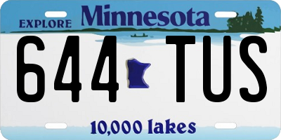 MN license plate 644TUS
