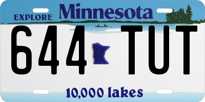 MN license plate 644TUT