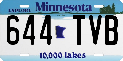 MN license plate 644TVB