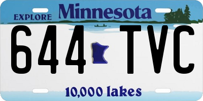 MN license plate 644TVC
