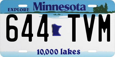 MN license plate 644TVM