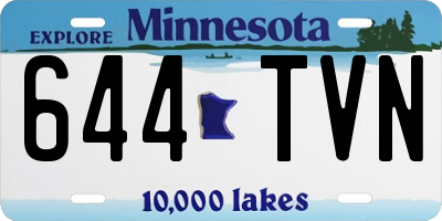 MN license plate 644TVN