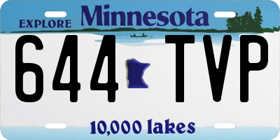 MN license plate 644TVP