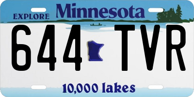 MN license plate 644TVR