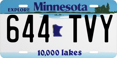 MN license plate 644TVY