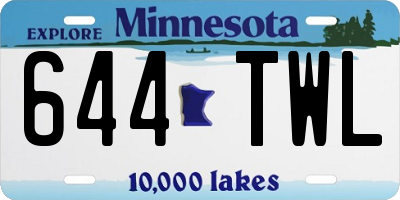 MN license plate 644TWL