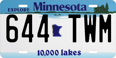 MN license plate 644TWM