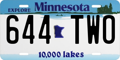MN license plate 644TWO