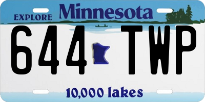 MN license plate 644TWP