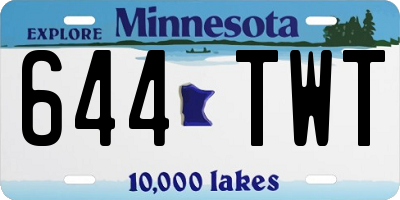 MN license plate 644TWT