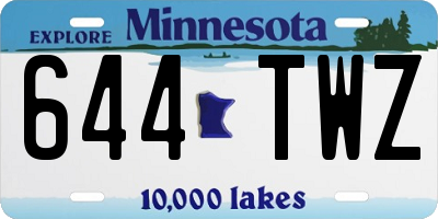 MN license plate 644TWZ