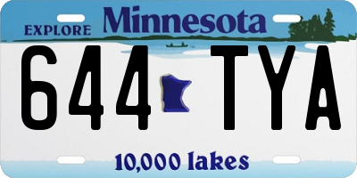 MN license plate 644TYA