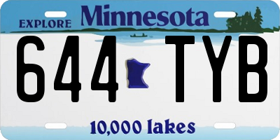 MN license plate 644TYB