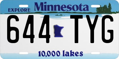 MN license plate 644TYG