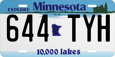 MN license plate 644TYH