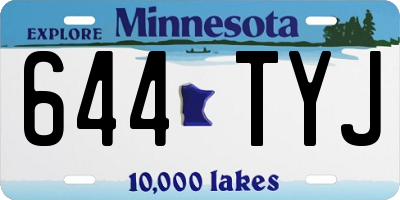 MN license plate 644TYJ