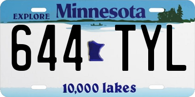 MN license plate 644TYL