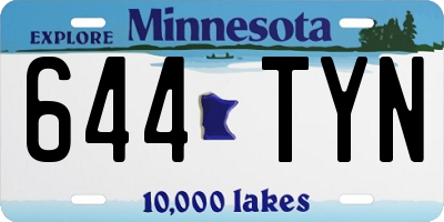 MN license plate 644TYN