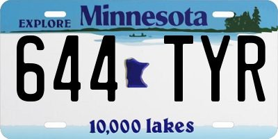 MN license plate 644TYR