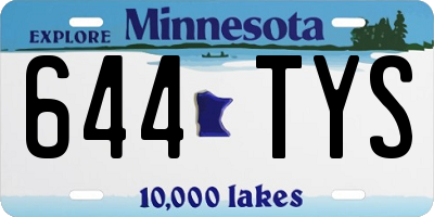 MN license plate 644TYS