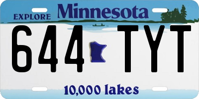 MN license plate 644TYT