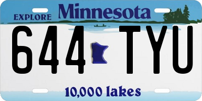 MN license plate 644TYU