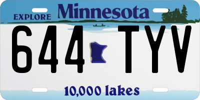 MN license plate 644TYV