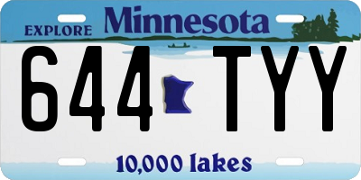 MN license plate 644TYY