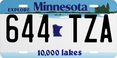 MN license plate 644TZA