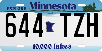 MN license plate 644TZH