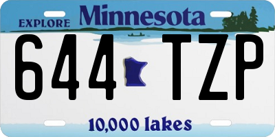 MN license plate 644TZP