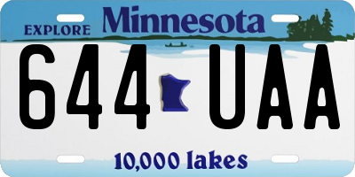 MN license plate 644UAA