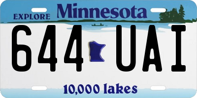 MN license plate 644UAI