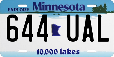 MN license plate 644UAL