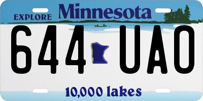 MN license plate 644UAO