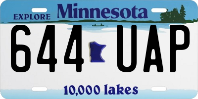 MN license plate 644UAP