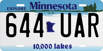 MN license plate 644UAR