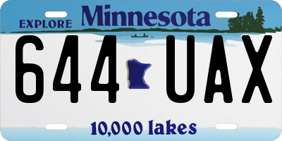MN license plate 644UAX