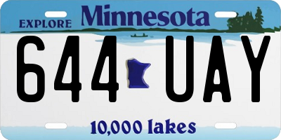MN license plate 644UAY