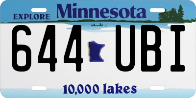 MN license plate 644UBI