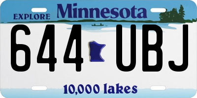 MN license plate 644UBJ