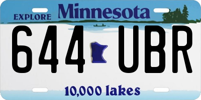 MN license plate 644UBR