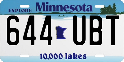 MN license plate 644UBT