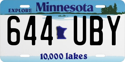 MN license plate 644UBY
