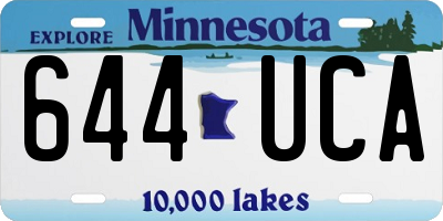 MN license plate 644UCA