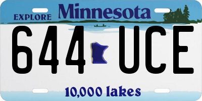 MN license plate 644UCE